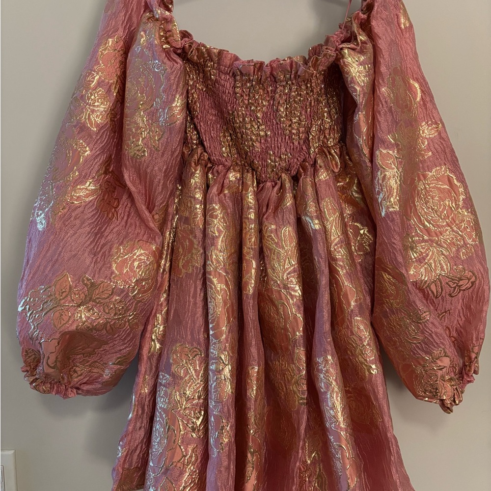 Sister Jane Twilight Metallic Cloqué Mini Dress XS